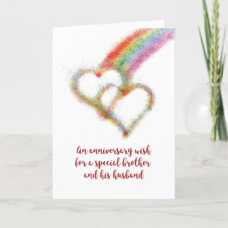 Carte Souhait anniversaire pour frère et son mari