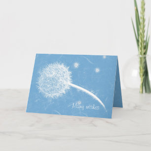 Carte Souhait sur un joyeux anniversaire de pissenlit
