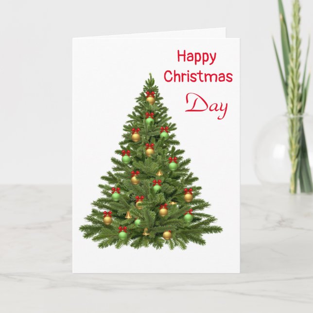 Carte souhaitant à votre famille un joyeux Noël (Devant)