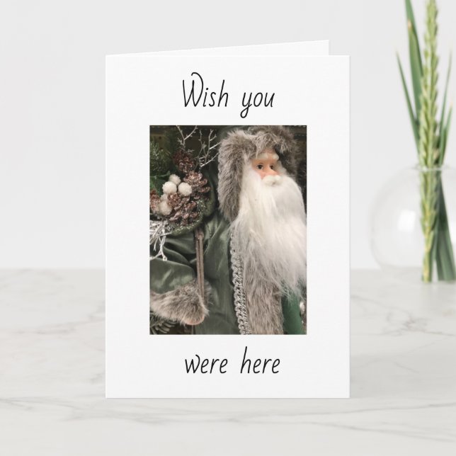 CARTE ***SOUHAITEZ QUE VOUS ÉTIEZ ICI À NOËL*** VOUS MAN (Devant)