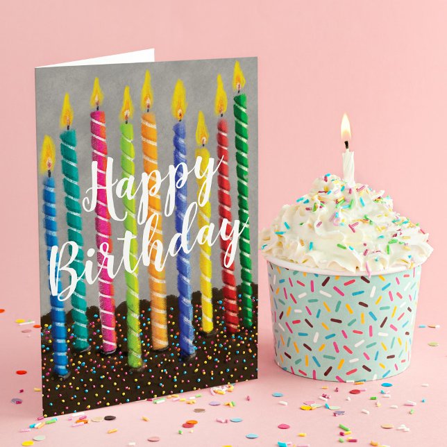 Carte Souhaitez-vous de grandes bougies d'anniversaire (Créateur téléchargé)