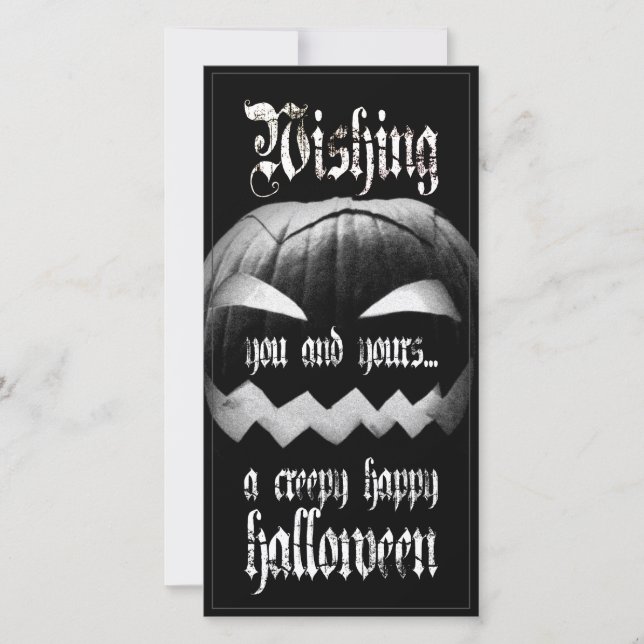 Carte Souhaitez-vous et à vous un Halloween déplaisant e (Devant)