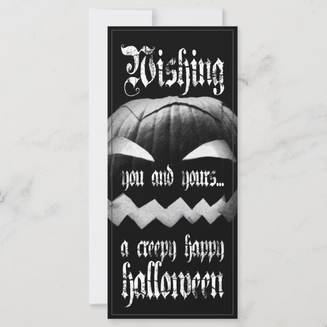 Carte Souhaitez-vous et à vous un Halloween déplaisant e (Devant)