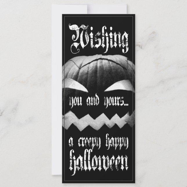 Carte Souhaitez-vous et à vous un Halloween déplaisant e (Devant)