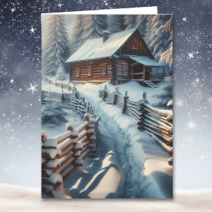 Carte Souhaitez-vous un Noël magique Cabine de journal
