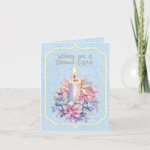 Carte Souhaitez-vous une bienheureuse fleur de bougies d
