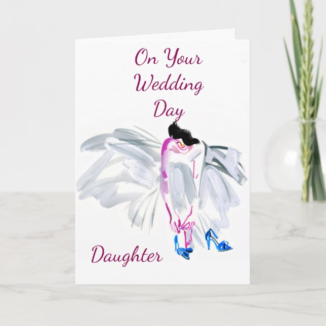CARTE **SOUHAITS À VOTRE MARIAGE** **FILLE*** (Devant)