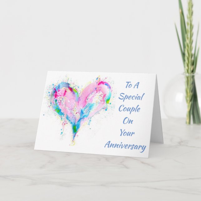 CARTE *SOUHAITS ANNIVERSAIRES* ***COUPLE SPÉCIAL*** (Devant)