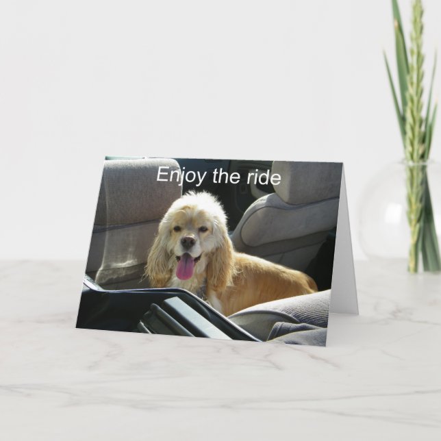 CARTE SOUHAITS D'ANNIVERSAIRE DU COCKER SPANIEL (Devant)