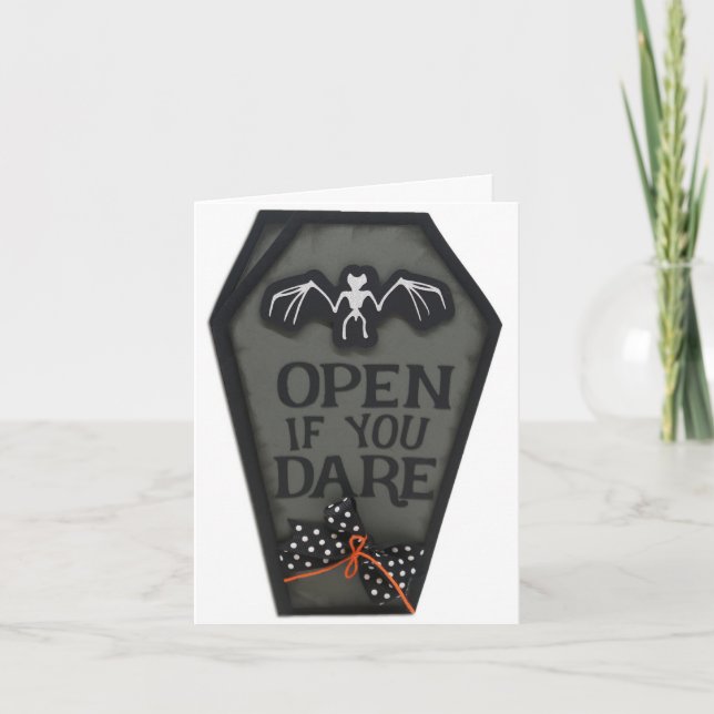 CARTE **SOUHAITS DE COFFIN** POUR **HALLOWEEN** (Devant)