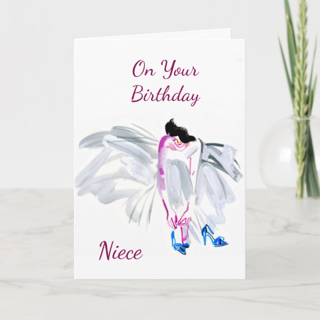 CARTE **SOUHAITS POUR VOTRE ANNIVERSAIRE** **NIECE** (Devant)
