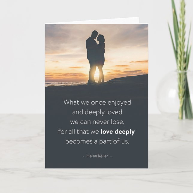 Carte Souhaits "profondément aimés" de condoléance de (Devant)