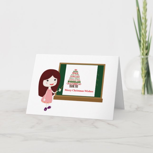 CARTE SOUHAITS SPÉCIAUX POUR UN **ENSEIGNANT** (Devant)