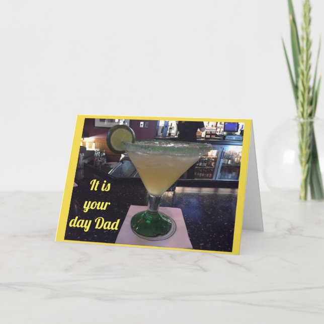 CARTE SOUHAITS SPÉCIAUX & TOAST ***ANNIVERSAIRE DU PÈRE* (Devant)