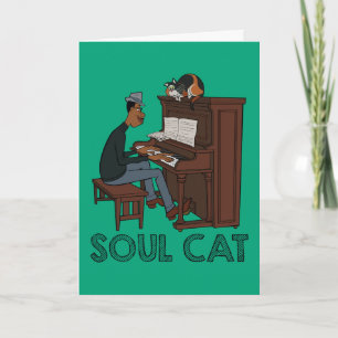 Carte Soul Joe & Mr Mittens au piano
