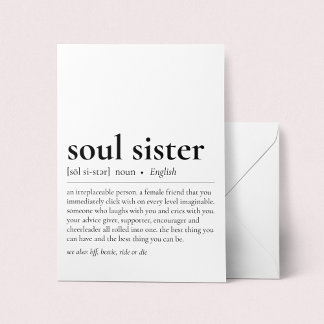 Carte Soul Sister Définition Dictionnaire Art Grey