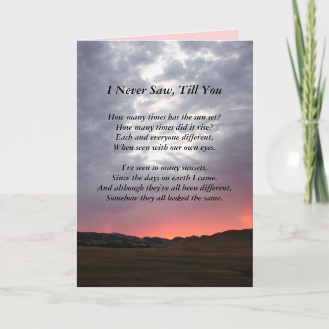 Carte Soulmate California Sunset Love You Greeting Card (Devant)