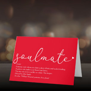 Carte Soulmate Définition Script Amour Coeur Rouge