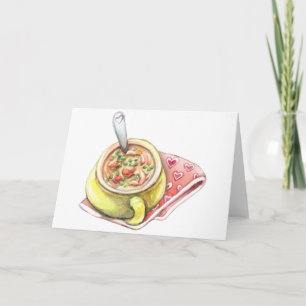 Carte Soupe aux nouilles de poulet