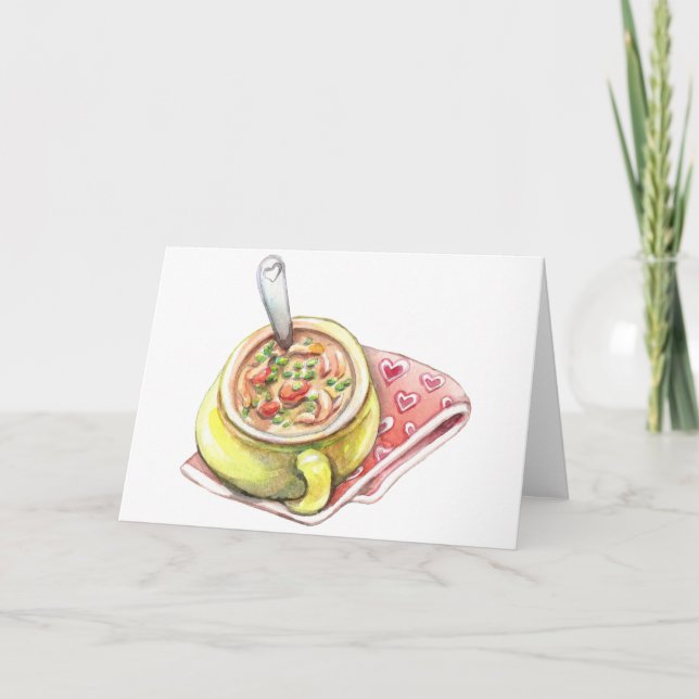 Carte Soupe aux nouilles de poulet (Devant)