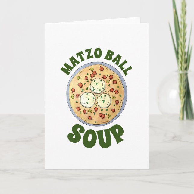 Carte Soupe de bal Matzo Matzah Cuisine juive Pâque (Devant)