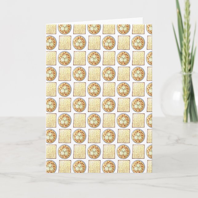 Carte Soupe de bal Matzo Matzah Cuisine juive Pâque (Devant)