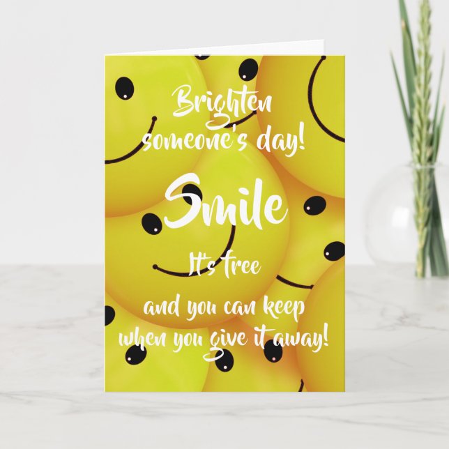 Carte Souriez, Encouragez La Génialité (Devant)