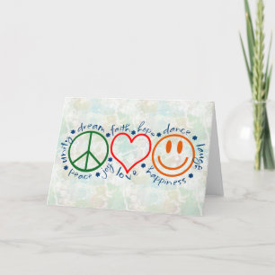 Carte Sourire d'amour de paix