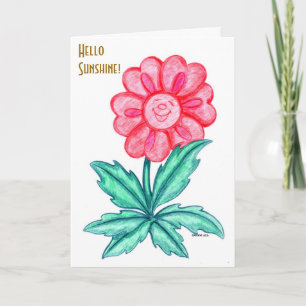 Carte Sourire et pensée à vous
