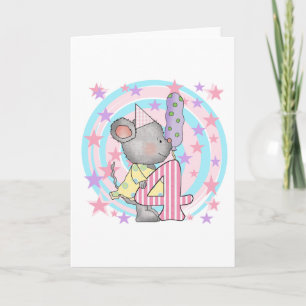 Carte Souris 4e anniversaire T-shirts et cadeaux