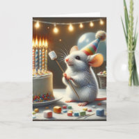 Souris Anniversaire Avec Marshmallow