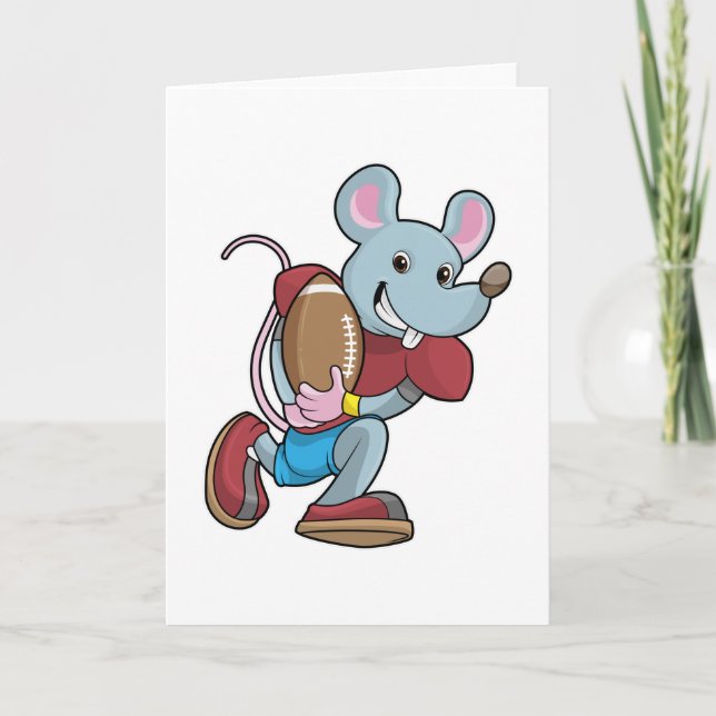 Carte Souris au football avec équipement (Devant)