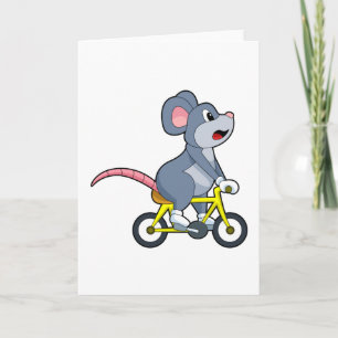 Carte Souris avec bicyclette
