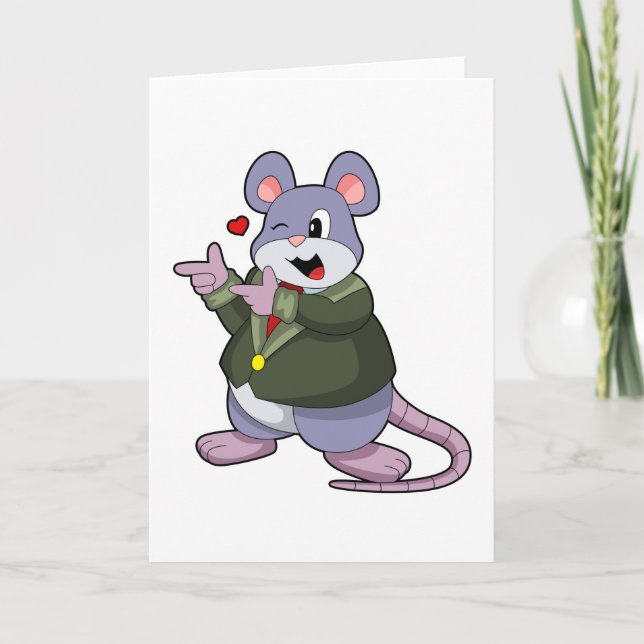 Carte Souris comme chambre avec costume (Devant)