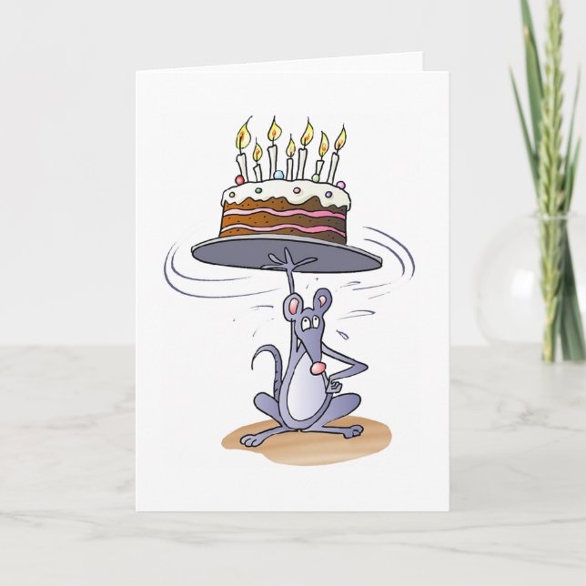 Carte Souris d'anniversaire (Devant)