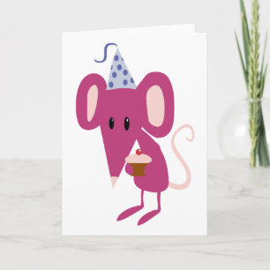 Carte Souris d'anniversaire
