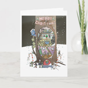Carte Souris d'Arbre de Noël