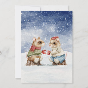 Carte Souris De Noël Au Coco Chaud