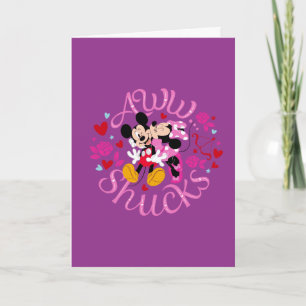 Carte Souris Mickey et Minnie   Aww Schucks
