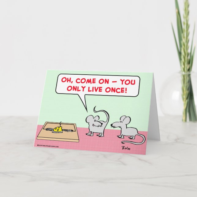 Carte souris mousetrap ne vivant qu'une seule fois (Devant)