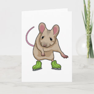 Carte Souris Patinage sur glace Patins sur glace