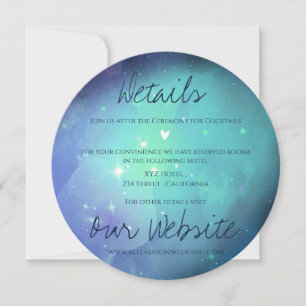 Carte Sous les Stars Night Sky Starry Détails du Mariage