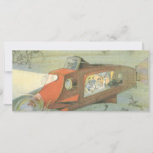 Carte Sous-marin Steampunk de science-fiction vintage en