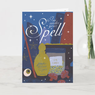 Carte Sous votre Spell Magic Valentine Greeting Card