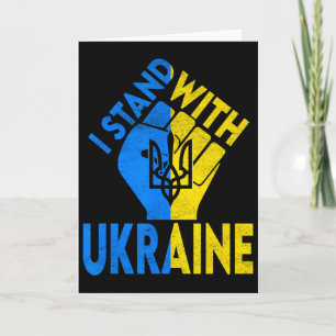 Carte Soutenez l'Ukraine Je suis avec l'Ukraine Drapeau