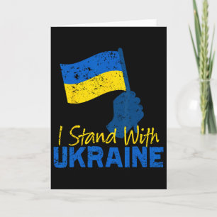 Carte Soutenez l'Ukraine Je suis avec l'Ukraine Drapeau