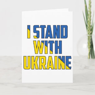 Carte Soutenez l'Ukraine Je suis avec l'Ukraine drapeauu