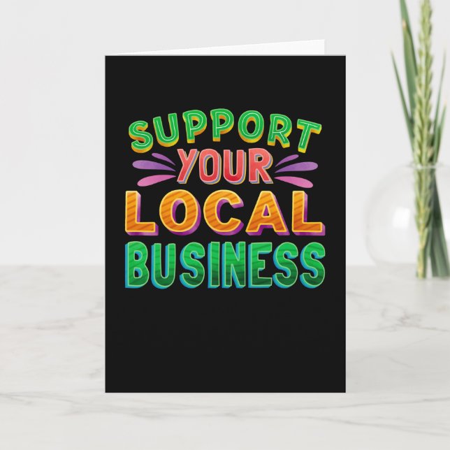 Carte Soutenez votre entreprise locale (Devant)