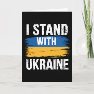 Carte Soutenir l'Ukraine Je suis avec l'Ukraine Drapeau 
