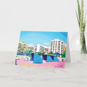 Carte SOUTH BEACH, MIAMI, FLORIDE Soins de voeux